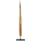 39" Gold Polystone Slim Leaf Abstract Sculpture with Black Metal Stand
